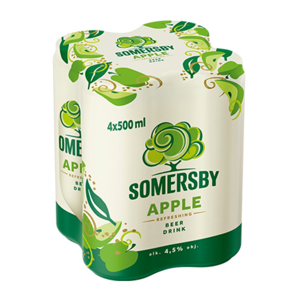 Piwo Somersby Apple 4,5% 500 ml 4-pak puszka DRS