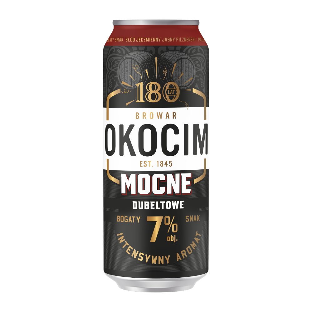 Piwo Okocim Mocne Dubeltowe 7% 500 ml 4-pak Puszka DRS