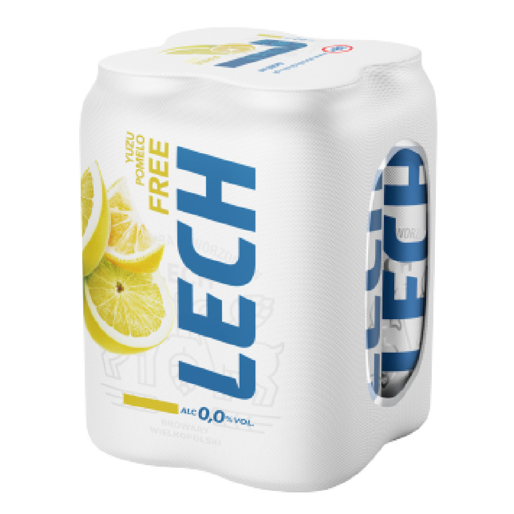 Piwo Lech FREE Yuzu i Pomelo 0% 500 ml 4-pak Puszka