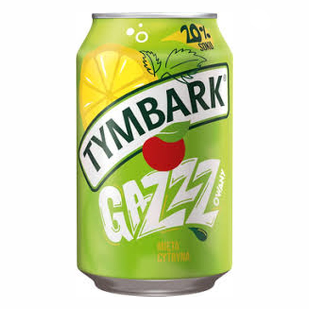 Napój Tymbark Gazzzowany  Cytryna Mięta 330 ml puszka DRS