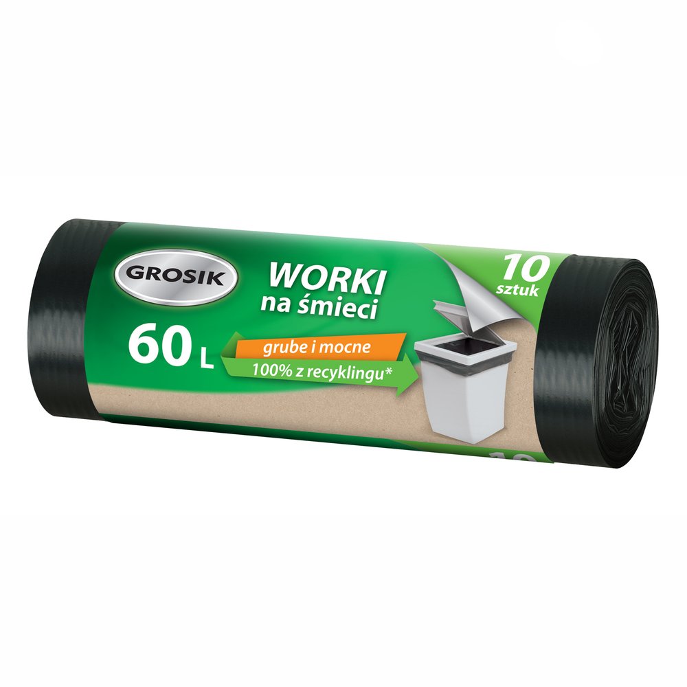 Worki na śmieci uniwersalne Grosik 60 l