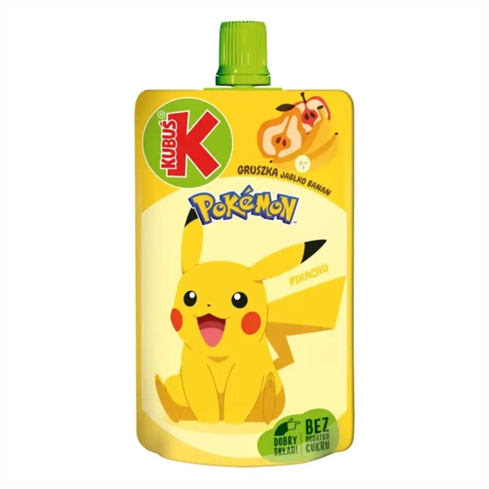 Mus Owocowy Kubuś Pokemon Jabłko Gruszka Banan 100 g