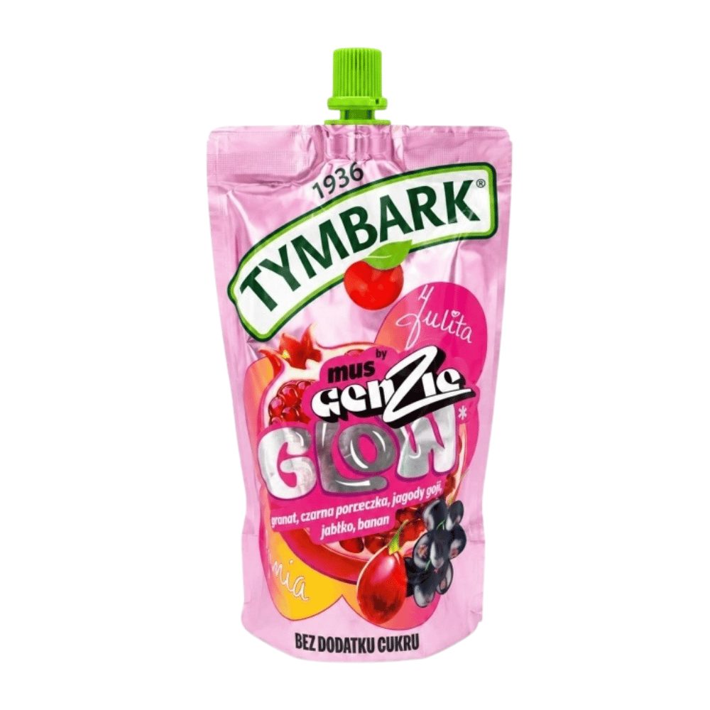 Mus Tymbark GenZie Glow granat czarna porzeczka jagody goji jabłko 170 g