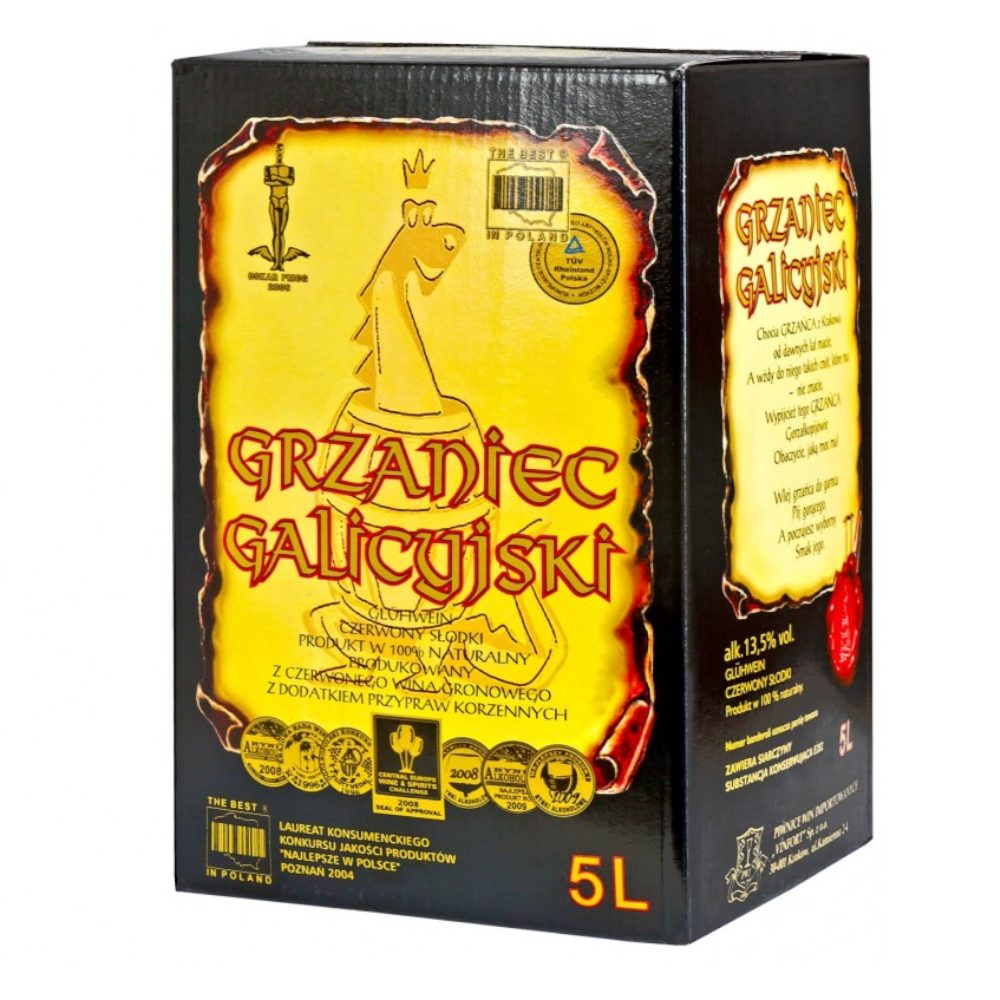 Wino Grzaniec Galicyjski Klasyczny 13,5% czerwone słodkie 5000 ml