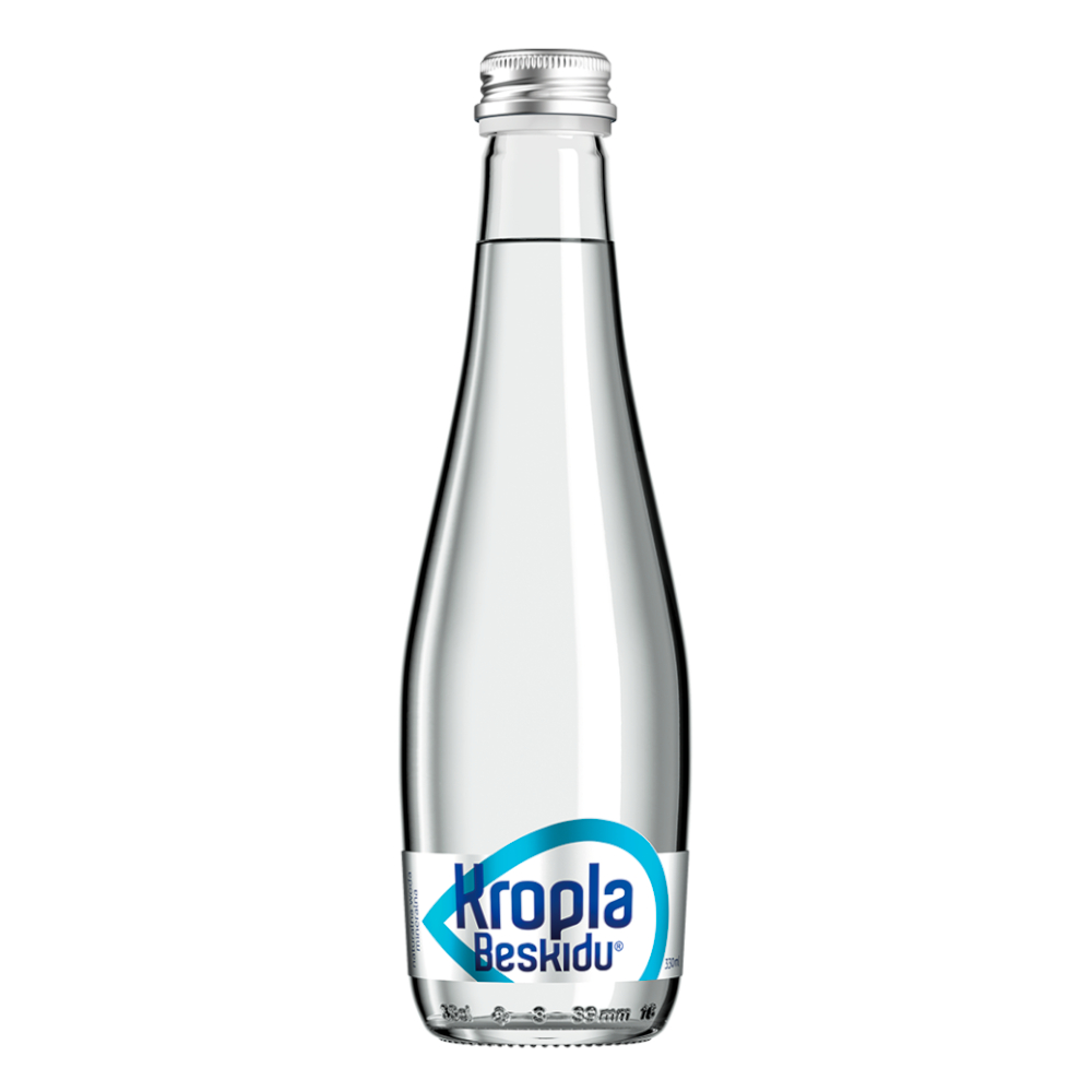 Woda Kropla Beskidu niegazowana 330 ml butelka szklana